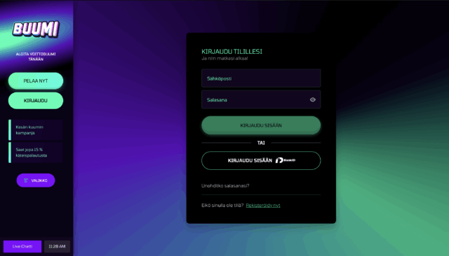 Buumi Casino kirjaudu