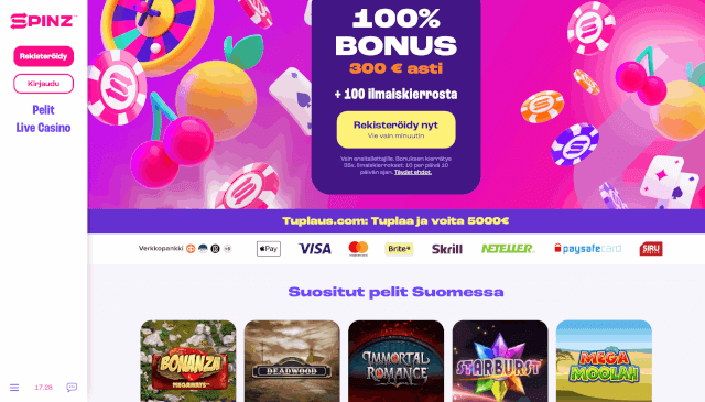 Spinz Casino kokemuksia