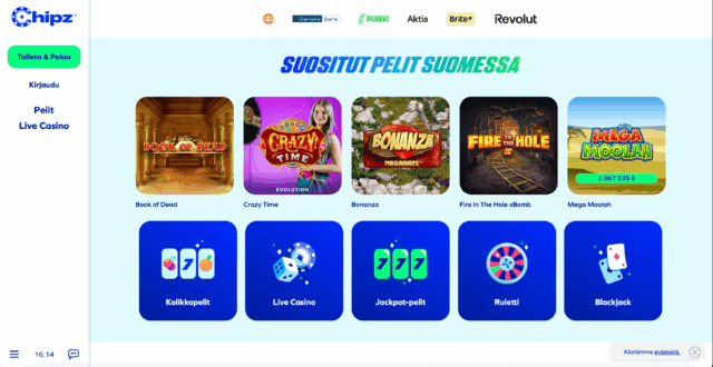 chipz kierrätysvapaa kasino