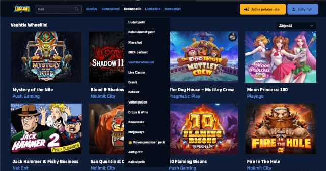 Lataamo casino pelaa pankkitunnuksilla