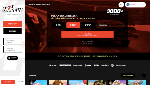 unlock Nopein Casino welcome package promotion