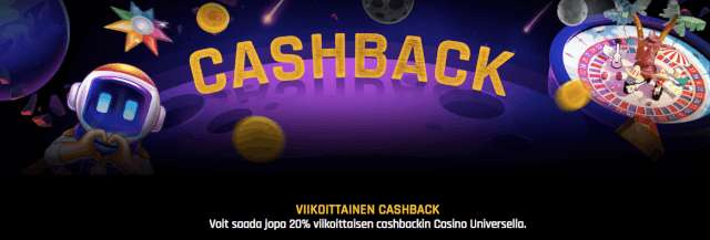 Casino universe cashback bonus