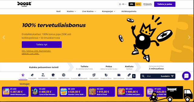 boost casino kokemuksia