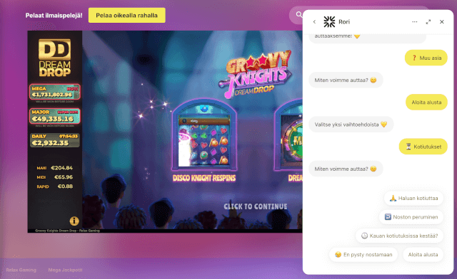 Fruta casino asiakaspalvelu