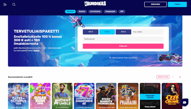 Vauhdikas kasino kokemuksia