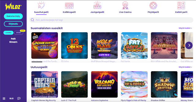 Wildz suomalainen nettikasino