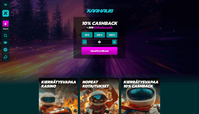 Kaahaus kasino ei rekisteröintiä